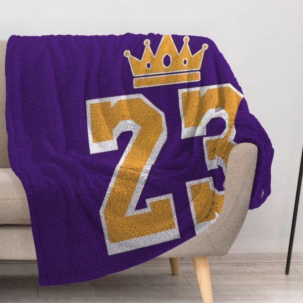 ZapMerch Purple Warriors Blanket Basketball Legends Throw Blankets Couch Bed Living Room Decor Soft Durable Washable 57" X 50" SC00296-004