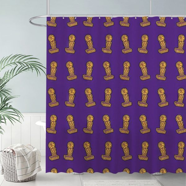ZapMerch Purple Warriors Shower Curtain, Basketball Legends Bathroom Decor, Waterproof Fabric Durable Easy Care Washable, 72"X72"(Hooks Not Included) SC00302-002