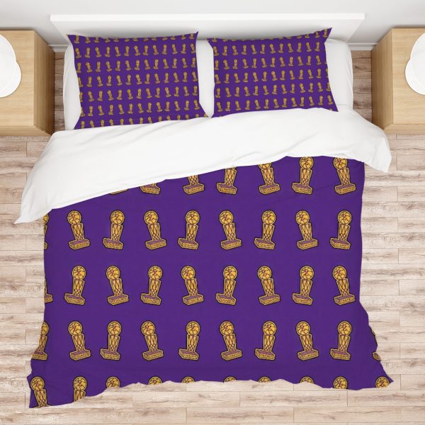 ZapMerch Purple Warriors Comforter Set Basketball Legends Bed Bedding Sets Bedroom Decor SC00302-005