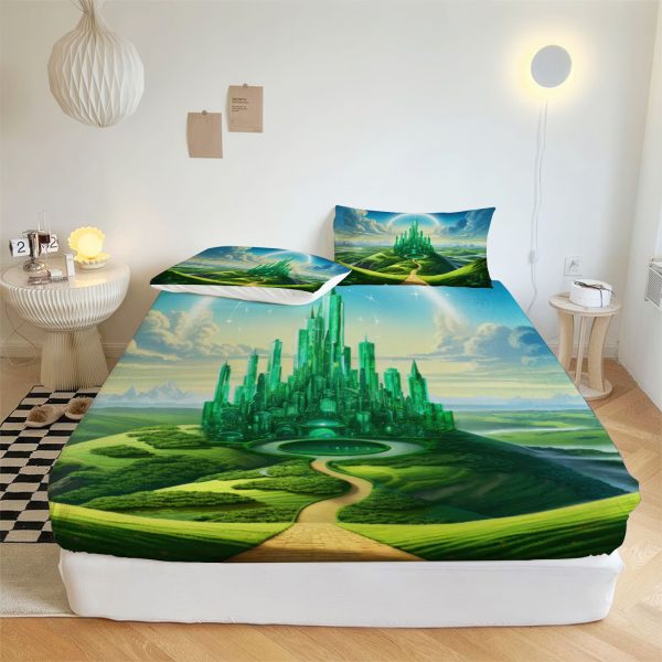 ZapMerch Witch Fitted Sheet Girls Friendship Bed Sheets Bedding Set Deep Pockets Up To 16" Bedroom Decor SC00312-006