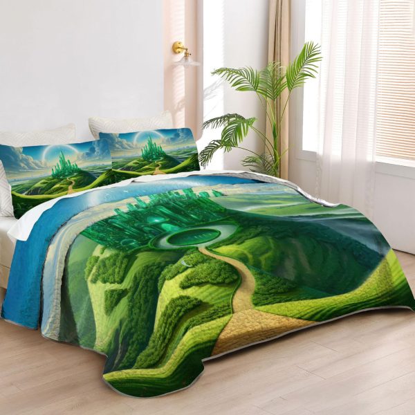 ZapMerch Witch Quilt Bedspreads Girls Friendship Bed Set Bedding Coverlet Fabric Washable SC00312-007