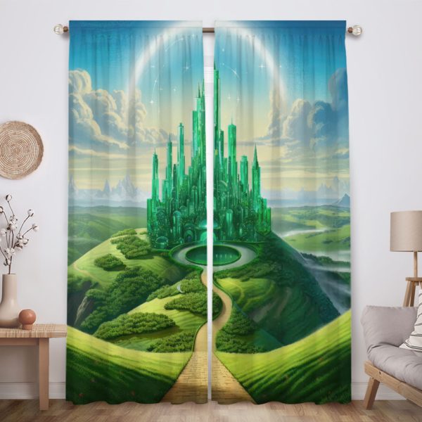 ZapMerch Witch Window Curtains Girls Friendship Drapes Bedroom Home Room Decor Durable Fabric Machine Washable 82" X 84" SC00312-013
