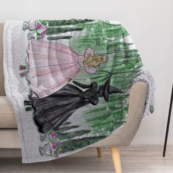 ZapMerch Witch Blanket Girls Friendship Throw Blankets Couch Bed Living Room Decor Soft Durable Washable 57" X 50" SC00313-004