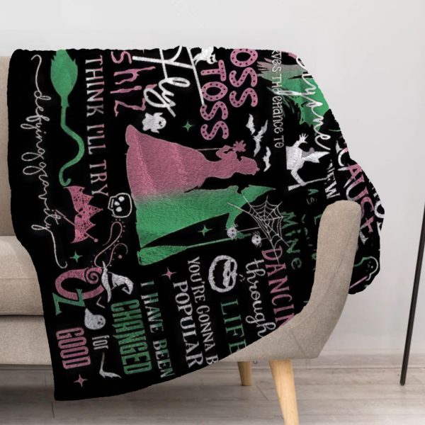 ZapMerch Witch Blanket Girls Friendship Throw Blankets Couch Bed Living Room Decor Soft Durable Washable 57" X 50" SC00316-004