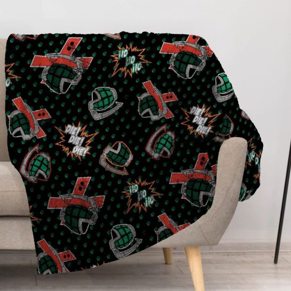 ZapMerch Hero Academy Blanket Japanese Anime Throw Blankets Couch Bed Living Room Decor Soft Durable Washable 57" X 50" SC00343-004