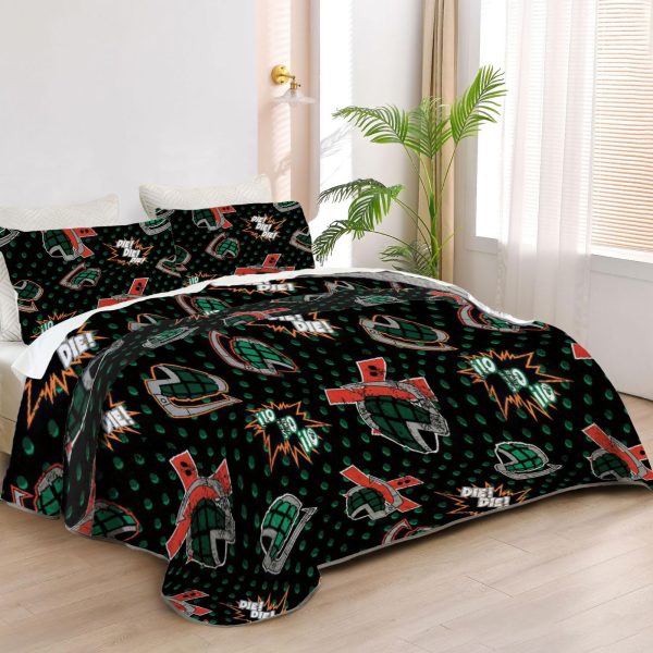 ZapMerch Hero Academy Quilt Bedspreads Japanese Anime Bed Set Bedding Coverlet Fabric Washable SC00343-007