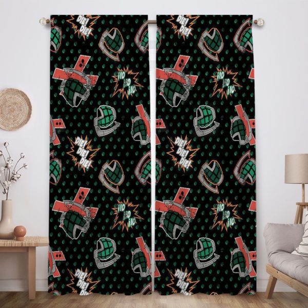 ZapMerch Hero Academy Window Curtains Japanese Anime Drapes Bedroom Home Room Decor Durable Fabric Machine Washable 82" X 84" SC00343-013