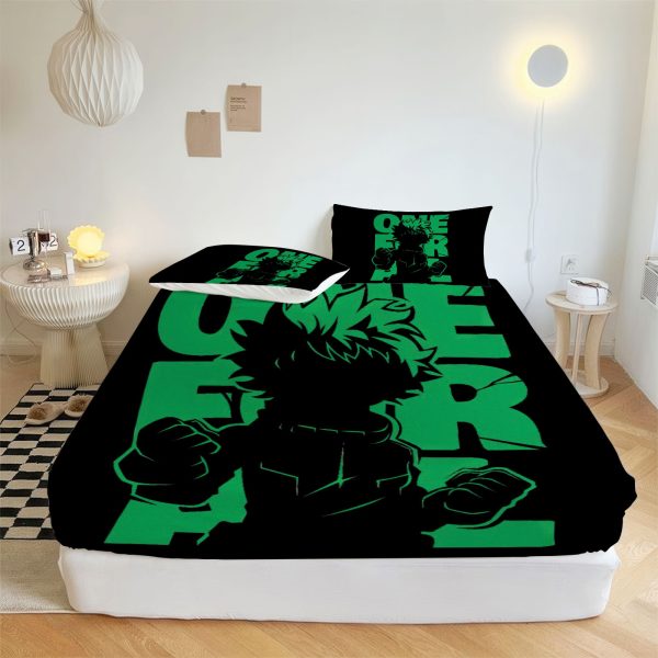 ZapMerch Hero Academy Fitted Sheet Japanese Anime Bed Sheets Bedding Set Deep Pockets Up To 16" Bedroom Decor SC00344-006