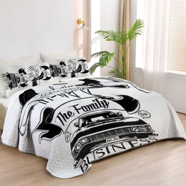 ZapMerch Dark Legends Quilt Bedspreads Tv Series Bed Set Bedding Coverlet Fabric Washable SC00348-007