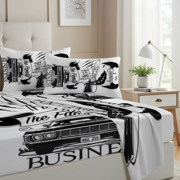 ZapMerch Twin Size Dark Legends Fitted Sheet Tv Series Bed Flat Sheets Bedding Set Deep Pockets Up To 16" Bedroom Decor With 1 Pillow Sham SC00348-009