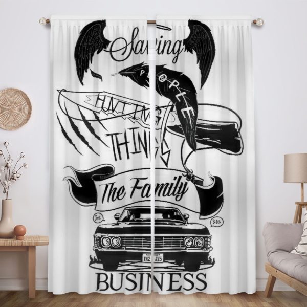 ZapMerch Dark Legends Window Curtains Tv Series Drapes Bedroom Home Room Decor Durable Fabric Machine Washable 82" X 84" SC00348-013