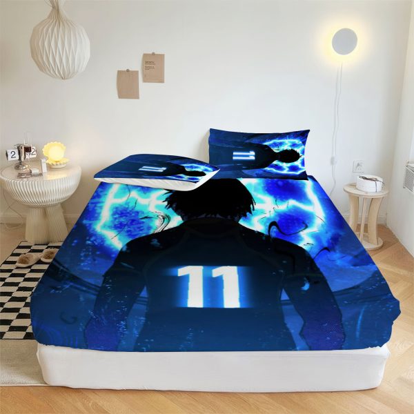 ZapMerch Japanese Soccer Anime Fitted Sheet Striker'S Paradise Bed Sheets Bedding Set Deep Pockets Up To 16" Bedroom Decor SC00355-006
