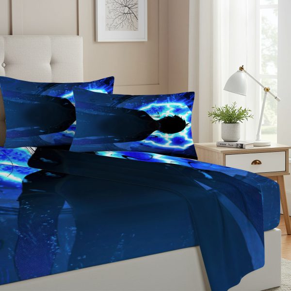 ZapMerch Twin Size Japanese Soccer Anime Fitted Sheet Striker??S Paradise Bed Flat Sheets Bedding Set Deep Pockets Up To 16" Bedroom Decor With 1 Pillow Sham SC00355-009