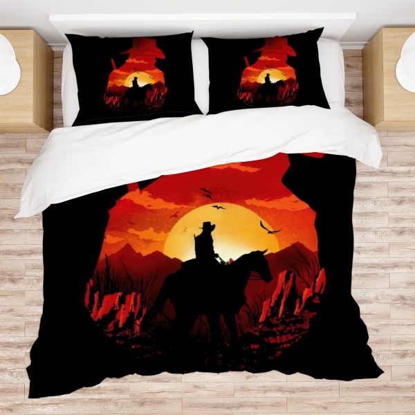 ZapMerch Wild West Odyssey Comforter Set Gunslinger??S Journey Bed Bedding Sets Bedroom Decor SC00370-005