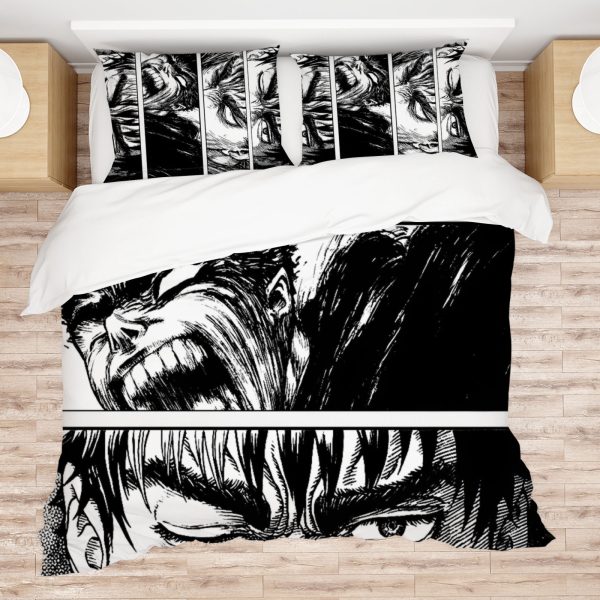 ZapMerch The Black Swordsman Comforter Set Japanese Manga Bed Bedding Sets Bedroom Decor SC00373-005