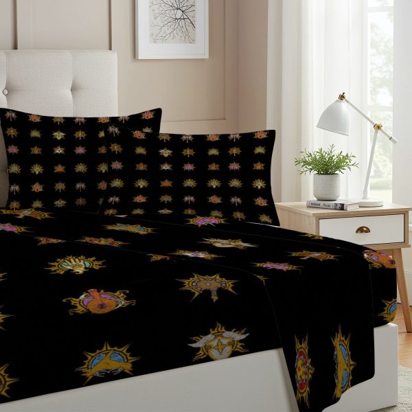 ZapMerch Twin Size Champions Of The Gate Fitted Sheet Video Game Bed Flat Sheets Bedding Set Deep Pockets Up To 16" Bedroom Decor With 1 Pillow Sham SC00376-009