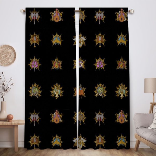 ZapMerch Champions Of The Gate Window Curtains Video Game Drapes Bedroom Home Room Decor Durable Fabric Machine Washable 82" X 84" SC00376-013