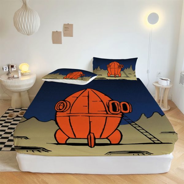 ZapMerch Cheese And Canine Adventures Fitted Sheet Animated Film Bed Sheets Bedding Set Deep Pockets Up To 16" Bedroom Decor SC00382-006