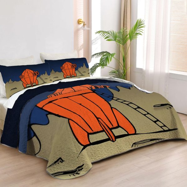 ZapMerch Cheese And Canine Adventures Quilt Bedspreads Animated Film Bed Set Bedding Coverlet Fabric Washable SC00382-007