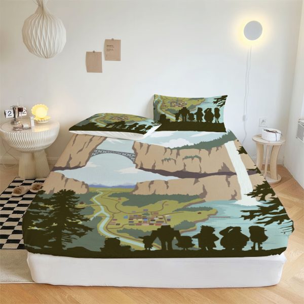 ZapMerch Mystery And Adventure Fitted Sheet Anime Bed Sheets Bedding Set Deep Pockets Up To 16" Bedroom Decor SC00383-006