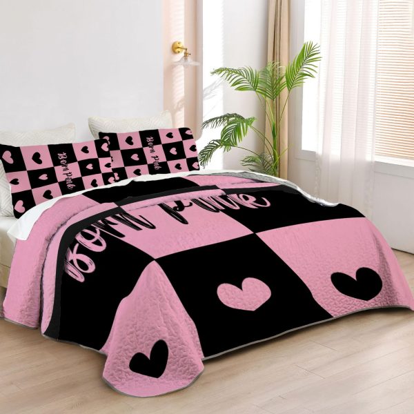 ZapMerch Charming Girl Group Quilt Bedspreads K-Pop Girl Group Bed Set Bedding Coverlet Fabric Washable SC00385-007