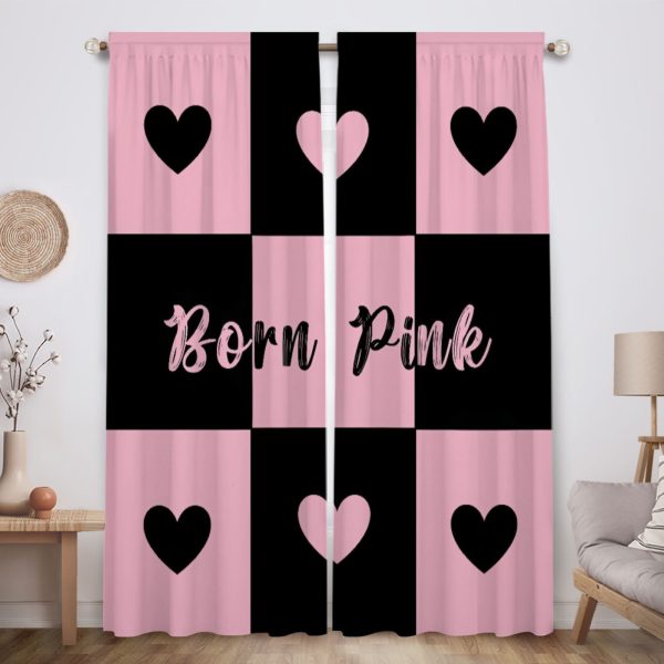ZapMerch Charming Girl Group Window Curtains K-Pop Girl Group Drapes Bedroom Home Room Decor Durable Fabric Machine Washable 82" X 84" SC00385-013