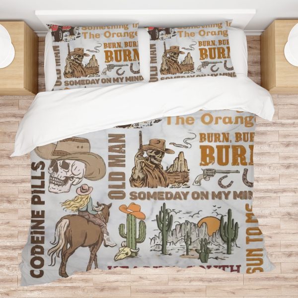 ZapMerch Rustic Rhythms Comforter Set Singer-Songwriter Bed Bedding Sets Bedroom Decor SC00390-005