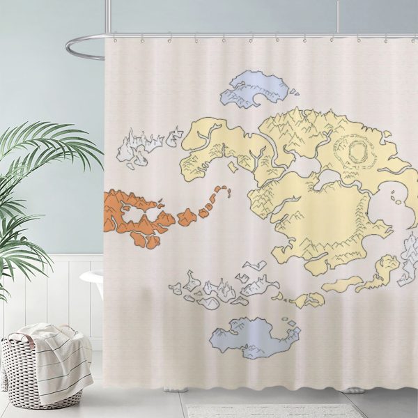 ZapMerch Elemental Masters Shower Curtain, Fantasy Adventure Bathroom Decor, Waterproof Fabric Durable Easy Care Washable, 72"X72"(Hooks Not Included) SC00394-002