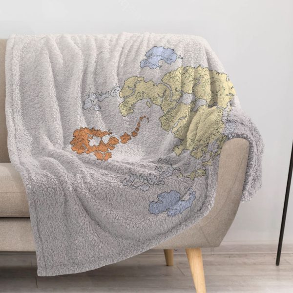 ZapMerch Elemental Masters Blanket Fantasy Adventure Throw Blankets Couch Bed Living Room Decor Soft Durable Washable 57" X 50" SC00394-004