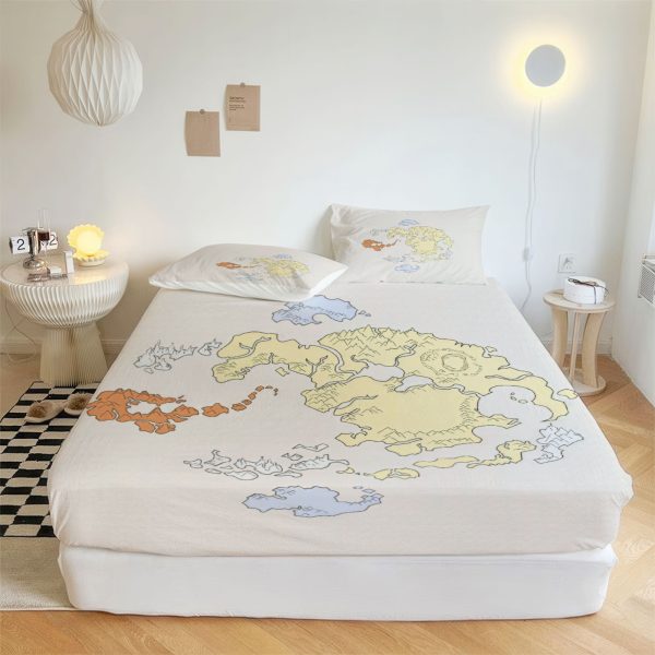 ZapMerch Elemental Masters Fitted Sheet Fantasy Adventure Bed Sheets Bedding Set Deep Pockets Up To 16" Bedroom Decor SC00394-006