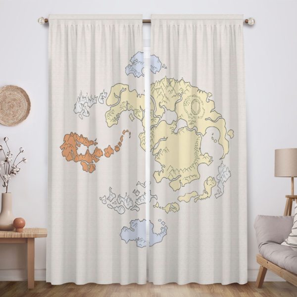 ZapMerch Elemental Masters Window Curtains Fantasy Adventure Drapes Bedroom Home Room Decor Durable Fabric Machine Washable 82" X 84" SC00394-013