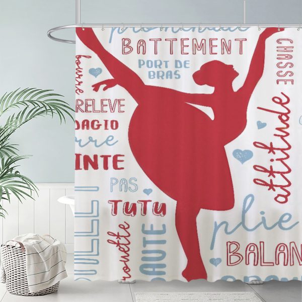 ZapMerch Dance Shower Curtain, Dance Bathroom Decor, Fabric Durable Easy Care Washable, 72"X72"(Hooks Not Included) SC00396-002