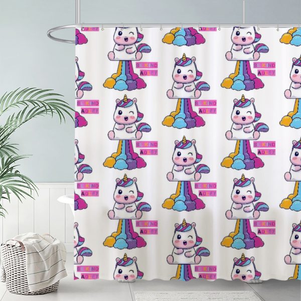 ZapMerch Adventurous Adley Shower Curtain, Creative Kiddo Bathroom Decor, Waterproof Fabric Durable Easy Care Washable, 72"X72"(Hooks Not Included)