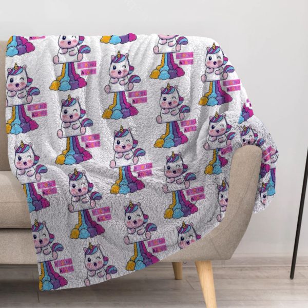 ZapMerch Adventurous Adley Blanket Creative Kiddo Throw Blankets Couch Bed Living Room Decor Soft Durable Washable 57" X 50" SC00400-004