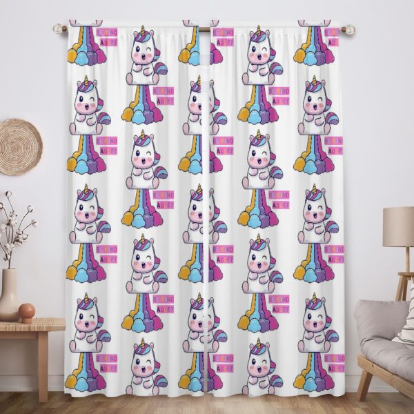 ZapMerch Adventurous Adley Window Curtains Creative Kiddo Drapes Bedroom Home Room Decor Durable Fabric Machine Washable 82" X 84" SC00400-013