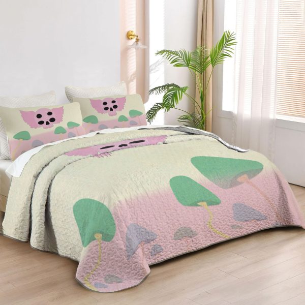 ZapMerch Dollhouse Dreamer Quilt Bedspreads Singer Bed Set Bedding Coverlet Fabric Washable SC00402-007