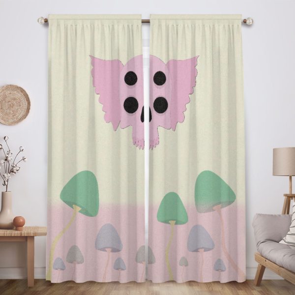 ZapMerch Dollhouse Dreamer Window Curtains Singer Drapes Bedroom Home Room Decor Durable Fabric Machine Washable 82" X 84" SC00402-013
