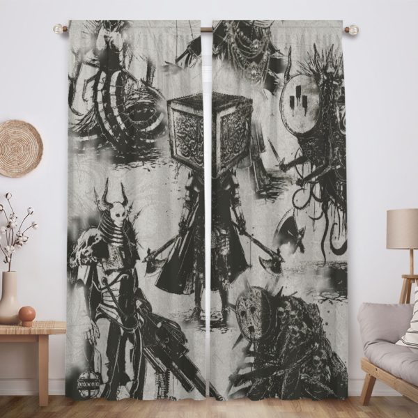 ZapMerch Slumber Mask Window Curtains Music Band Drapes Bedroom Home Room Decor Durable Fabric Machine Washable 82" X 84" SC00404-013