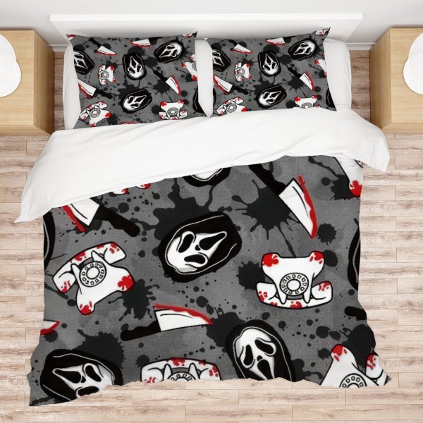 ZapMerch Fright Call Comforter Set Horror Film Bed Bedding Sets Bedroom Decor SC00412-005