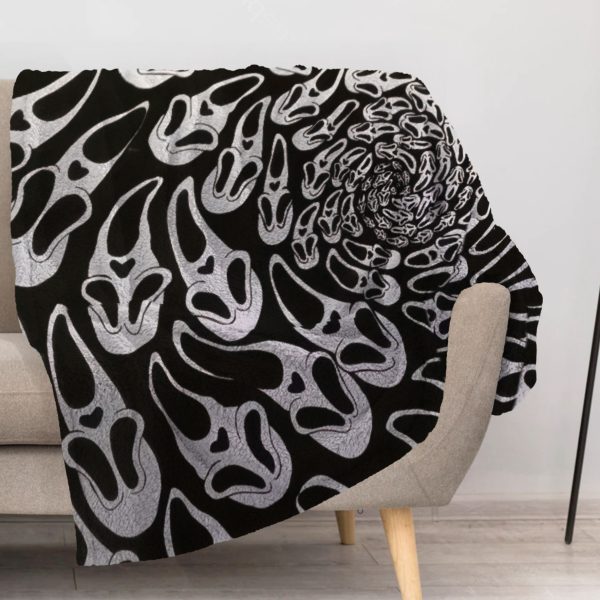 ZapMerch Fright Call Blanket Horror Film Throw Blankets Couch Bed Living Room Decor Soft Durable Washable 57" X 50" SC00413-004