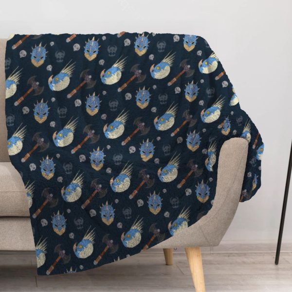ZapMerch Dragon Academy Blanket Animated Film Throw Blankets Couch Bed Living Room Decor Soft Durable Washable 57" X 50" SC00416-004