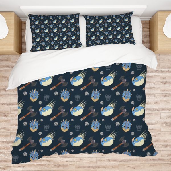 ZapMerch Dragon Academy Comforter Set Animated Film Bed Bedding Sets Bedroom Decor SC00416-005