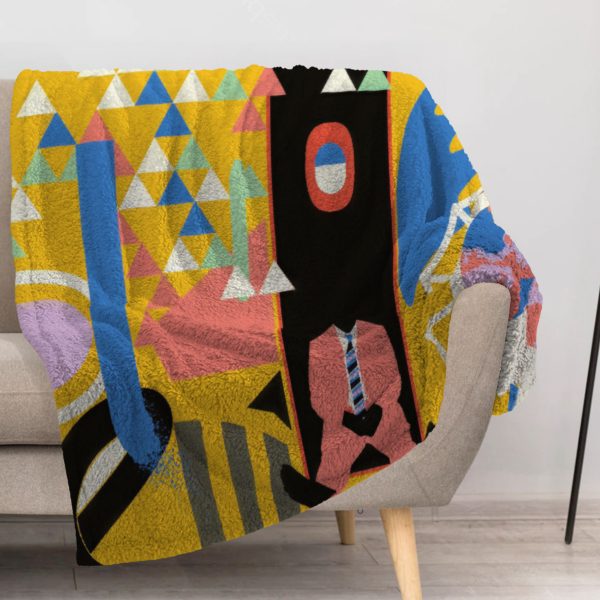 ZapMerch Chill Musician Blanket Soulful Lyricist Throw Blankets Couch Bed Living Room Decor Soft Durable Washable 57" X 50" SC00417-004