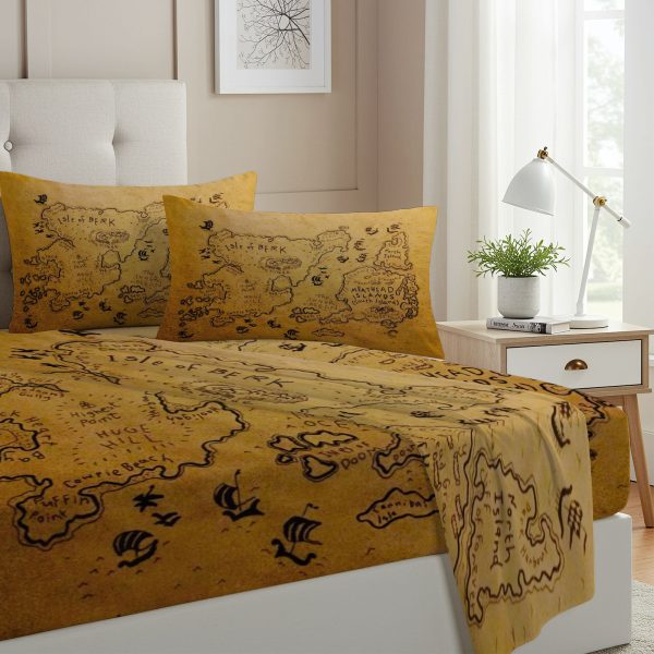ZapMerch Twin Size Dragon Academy Fitted Sheet Animated Film Bed Flat Sheets Bedding Set Deep Pockets Up To 16" Bedroom Decor With 1 Pillow Sham SC00420-009