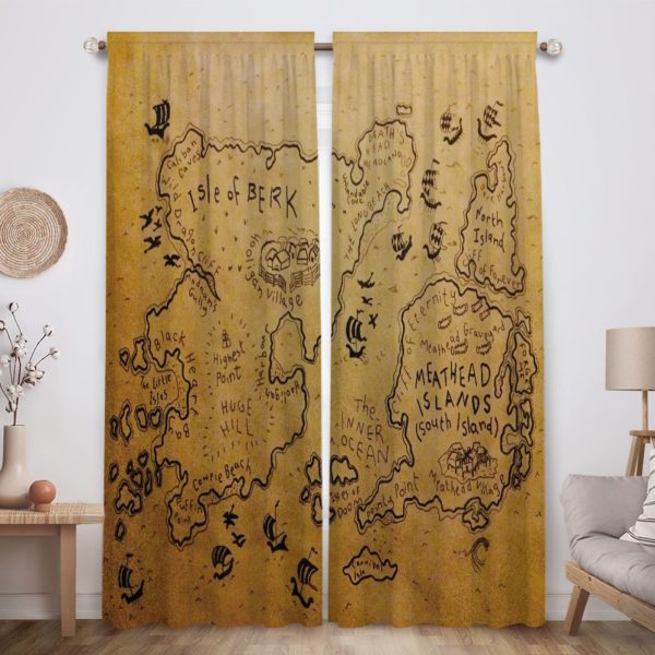 ZapMerch Dragon Academy Window Curtains Animated Film Drapes Bedroom Home Room Decor Durable Fabric Machine Washable 82" X 84" SC00420-013