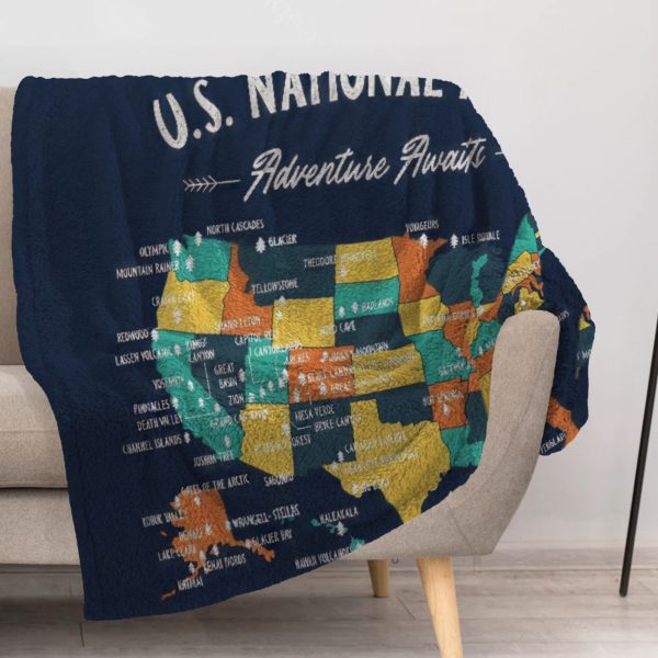 ZapMerch Camping Blanket Camping Throw Blankets Couch Bed Living Room Decor Soft Durable Washable 57" X 50" SC00424-004