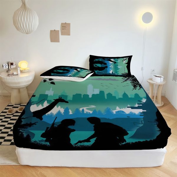 ZapMerch Infected Journey Fitted Sheet Video Game Bed Sheets Bedding Set Deep Pockets Up To 16" Bedroom Decor SC00429-006