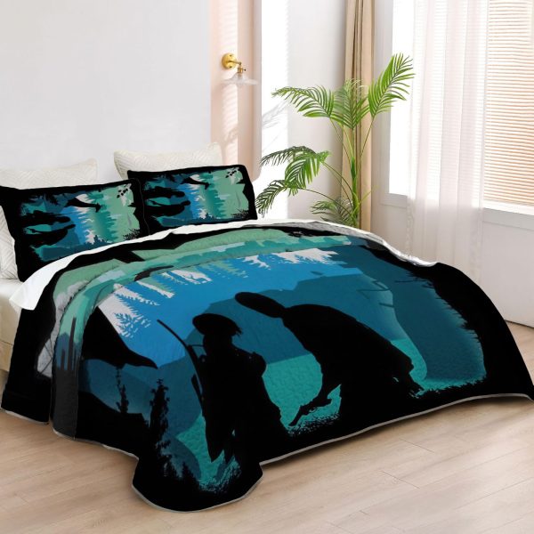 ZapMerch Infected Journey Quilt Bedspreads Video Game Bed Set Bedding Coverlet Fabric Washable SC00429-007
