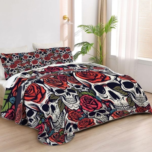 ZapMerch Whispering Shadows Quilt Bedspreads Romance Novel Bed Set Bedding Coverlet Fabric Washable SC00432-007