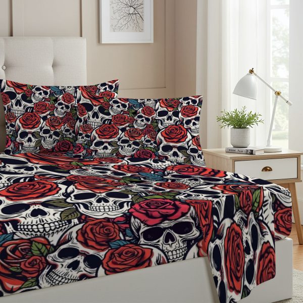 ZapMerch Twin Size Whispering Shadows Fitted Sheet Romance Novel Bed Flat Sheets Bedding Set Deep Pockets Up To 16" Bedroom Decor With 1 Pillow Sham SC00432-009